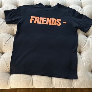 VLONE Black Tee with Orange Print